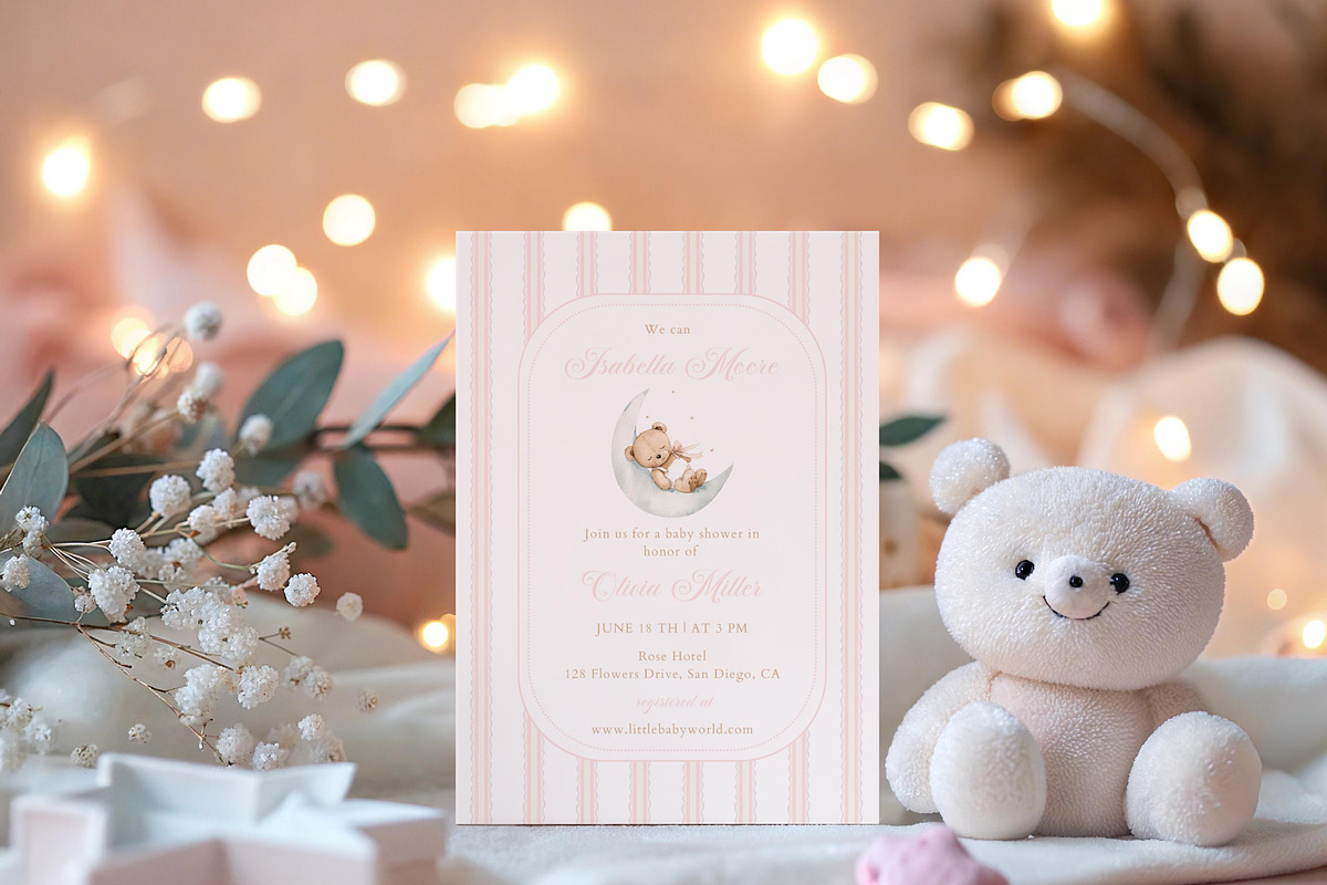 Pink Girl's Birthday Party Invite, an Invitation Template by LucaTheme (Photo 1 of 5)