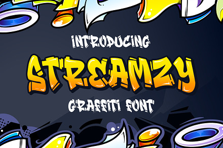 Streamzy Graffiti Font- INTRO SALE, a Blackletter Font by Blankids Studio