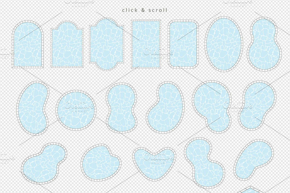 Retro Pastel Pool Clipart set, an Illustration by @olga.angelloz (Photo 2 of 2)