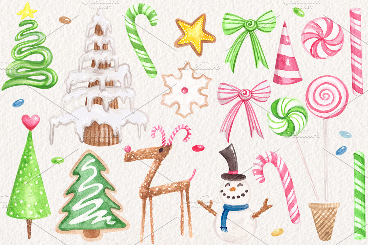 Gingerbreadland Watercolor Set, an Illustration by Dapper Dudell (Photo 3 of 5)