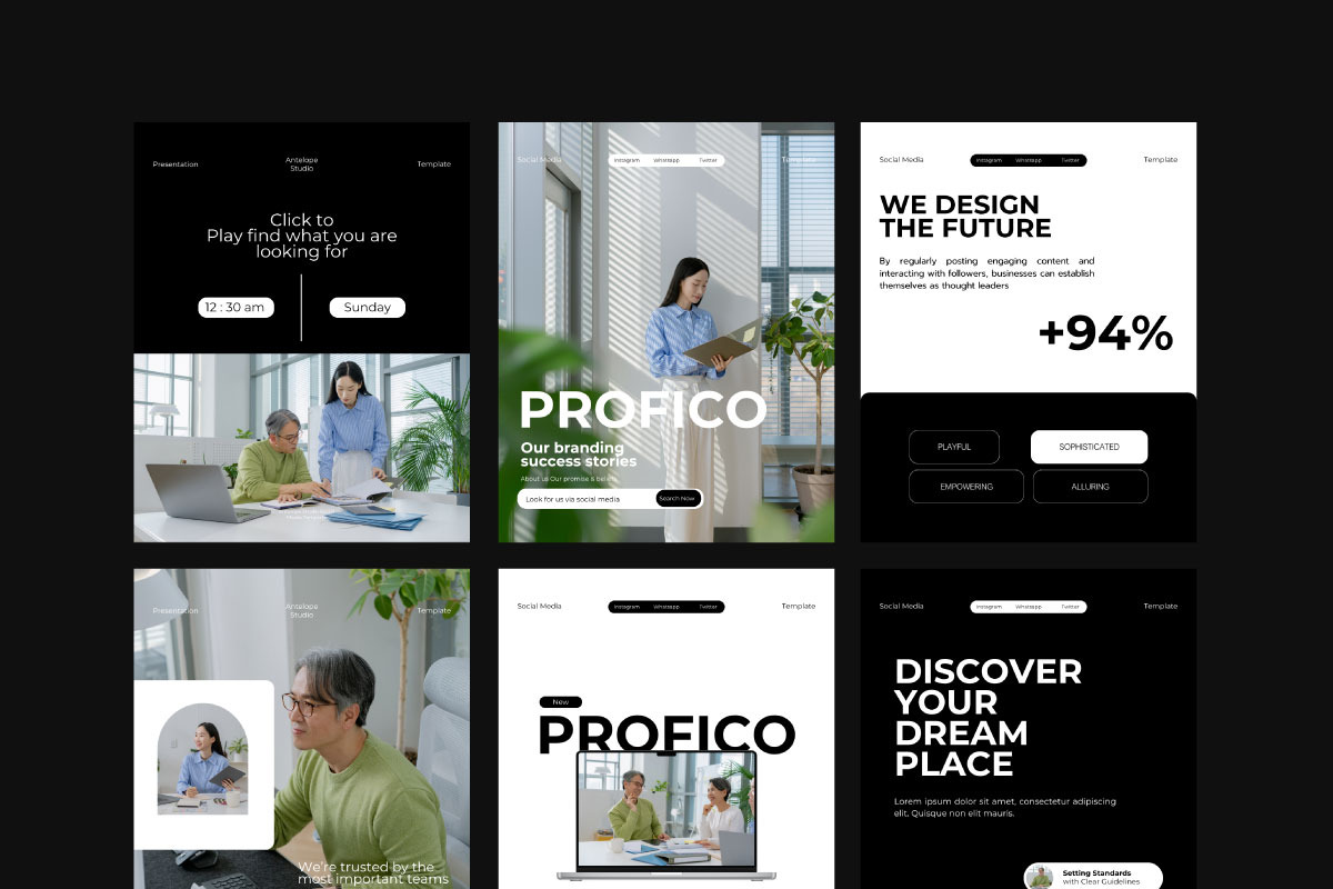Profico / Social Media KIT, a Social Media Template by Antelope Studio (Photo 2 of 8)