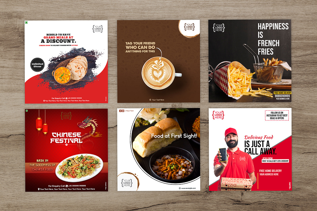 Restaurant Social Media Pack, a Graphic by Wow Designs (Photo 3 of 4)