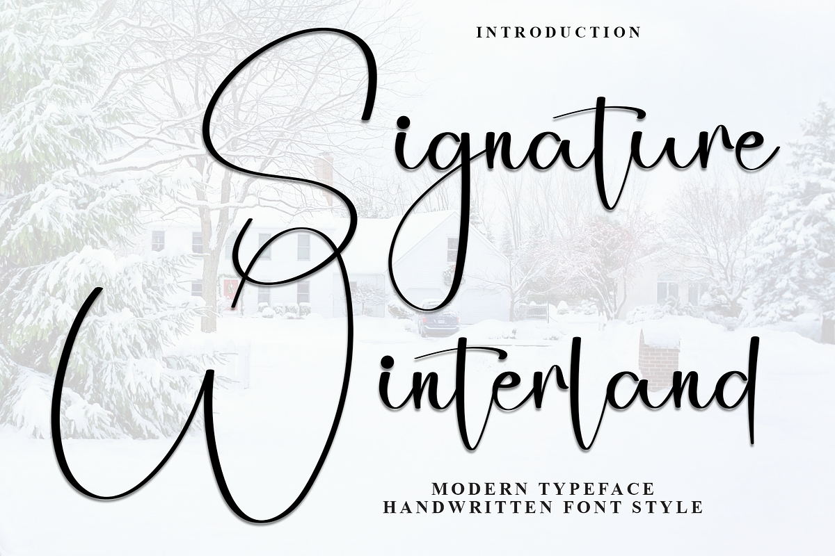 Signature Winterland, a Handwritten Font by FreshTypeINK (Photo 1 of 9)
