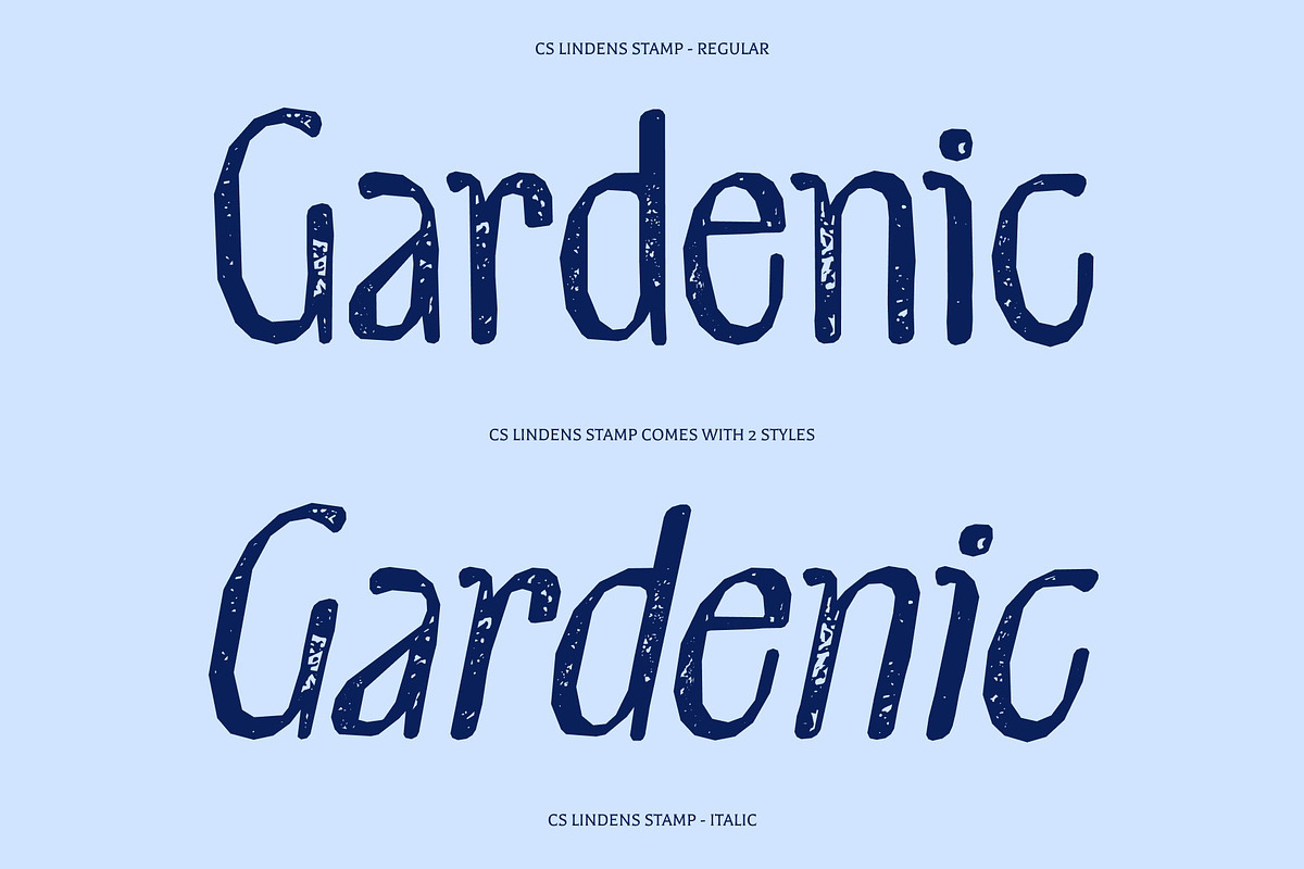 CS Lindens Stamp, a Sans Serif Font by Craft Supply Co. (Photo 3 of 8)