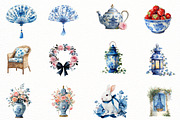 Chinoiserie Tea Clipart, an Illustration by Designworld (Thumbnail 5 of 6)