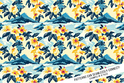 Retro Hawaiian Print Digital Paper, a Pattern Graphic by Chromolume Studio (Thumbnail 10 of 28)