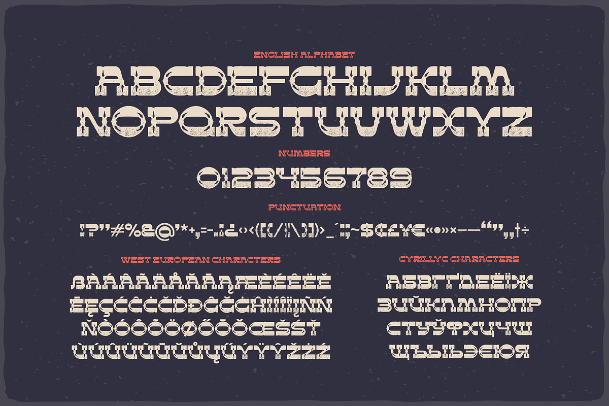 Dusky Rough - font and graphics, a Slab Serif Font by Gleb Guralnyk (Photo 6 of 6)
