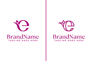 Letter E Flower Logo Set, a Branding & Logo Template by Pray Art Design Studio