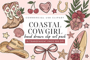 Coastal Cowgirl Clipart PNG Set, an Object Graphic by Printable Pretty Studio (Thumbnail 1 of 4)