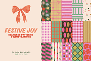 Festive Joy, patterns & illustration, a Pattern Graphic by venimo (Thumbnail 1 of 12)