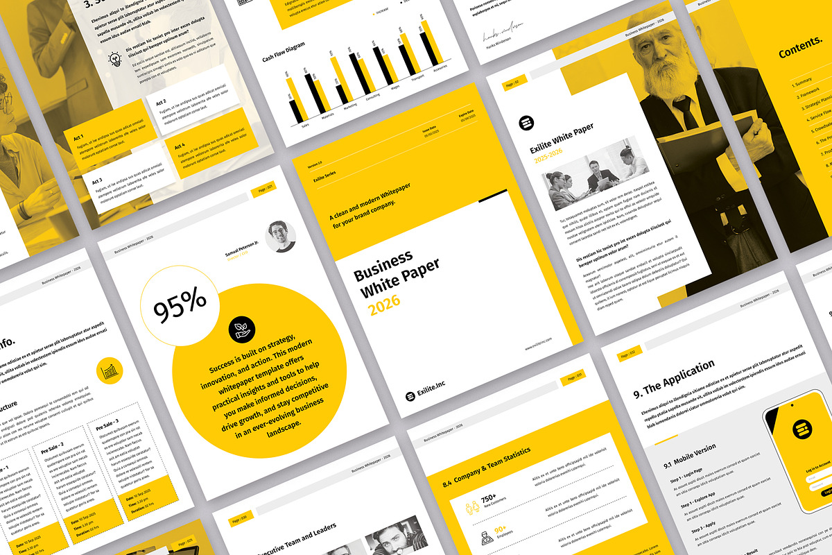 Whitepaper | Canva, Word, InDesign, a Brochure Template by OrcShape (Photo 2 of 17)