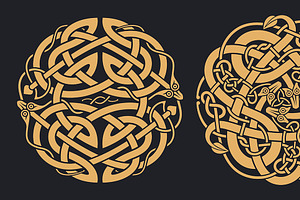 Celtic traditional knot. Snakes.
