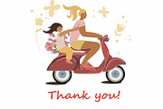 Mother's Day Greeting Cards Set, an Illustration by NataLyaroArt (Thumbnail 6 of 6)
