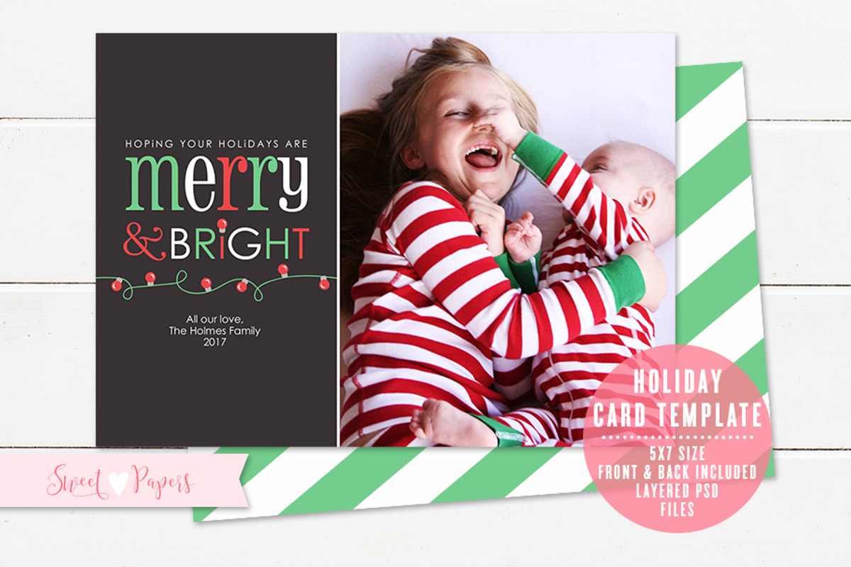 Holiday Photo Card Template, a Card Template by Sweet Papers (Photo 3 of 4)