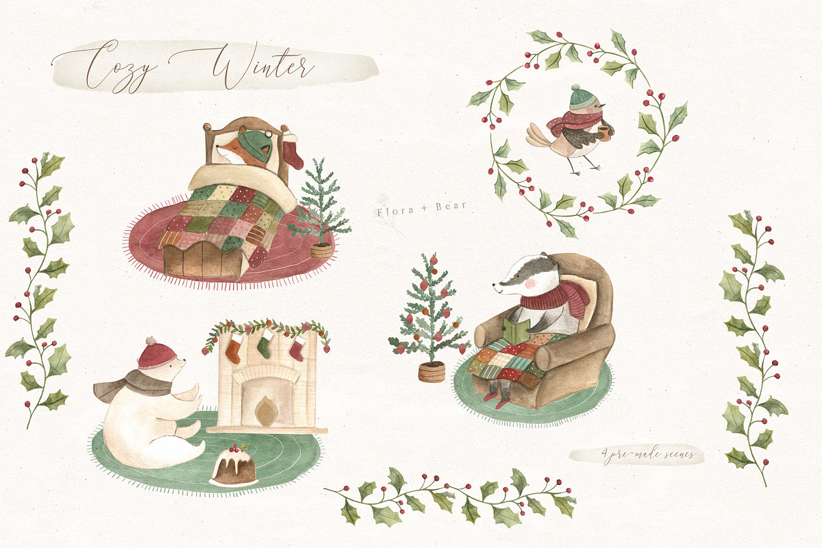 Cozy Winter, an Animal Illustration by Flora+Bear (Photo 4 of 6)