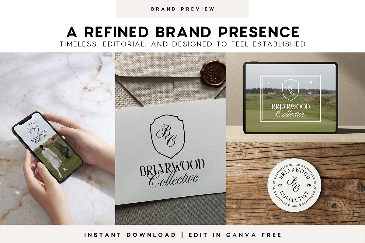 Luxury Canva Logo Kit | Old Money, a Branding & Logo Template by BrandhavenStudio (Photo 2 of 9)