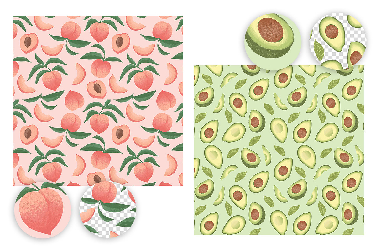 Hand drawn fruit Seamless pattern, a Pattern Graphic by CreativeChristiana (Photo 5 of 12)