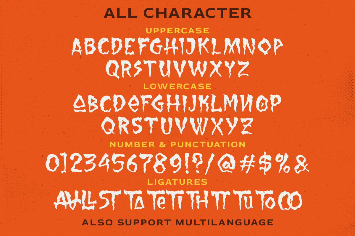 Allarmante - Horror Font, a Script Font by Littlehand (Photo 8 of 9)