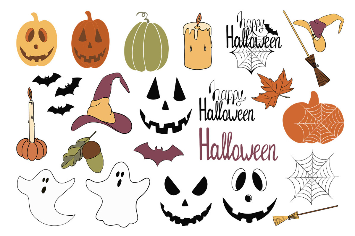 Halloween Clipart Set, a Seasonal Illustration by Mari_Caliart (Photo 3 of 10)