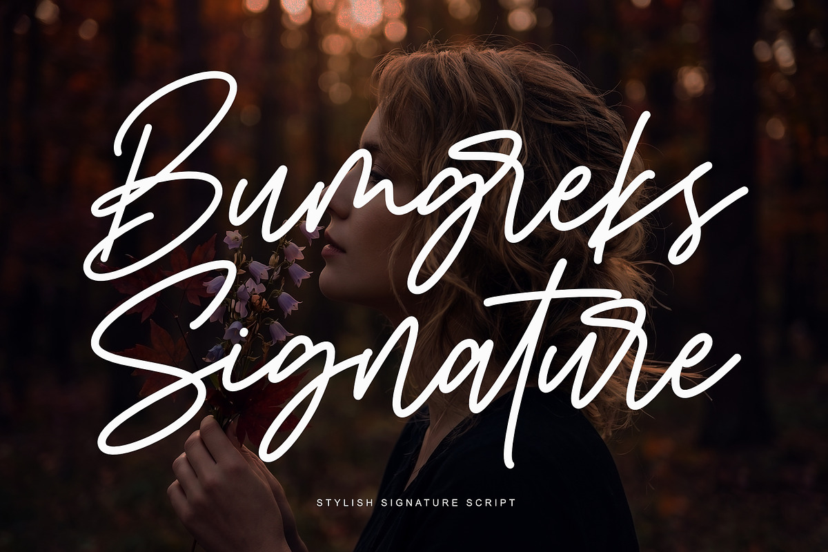 Bumgreks Signature - Stylish Script, a Script Font by Sealoung (Photo 1 of 11)