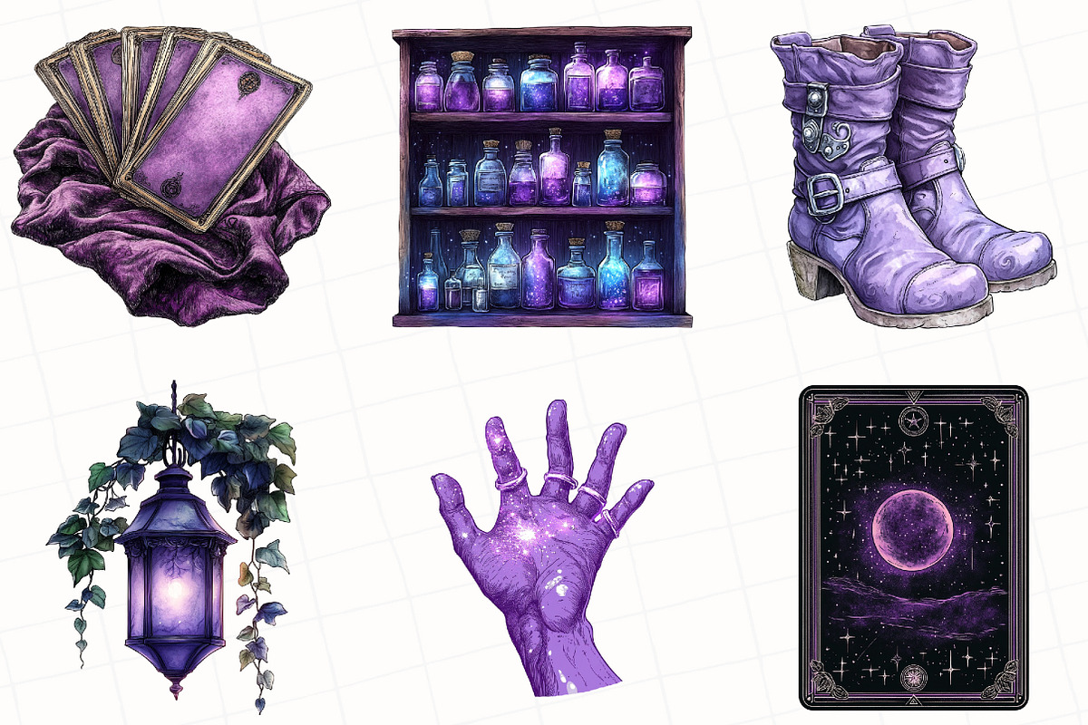 Witchy Vibe Sublimation Clipart, an Illustration by OK Design (Photo 3 of 5)