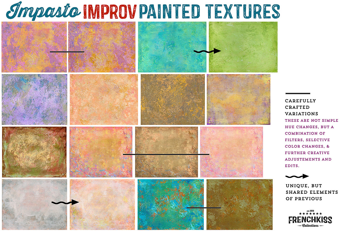 Impasto Improv No.1 Painted Textures, a Texture Graphic by French Kiss Collections (Photo 2 of 4)