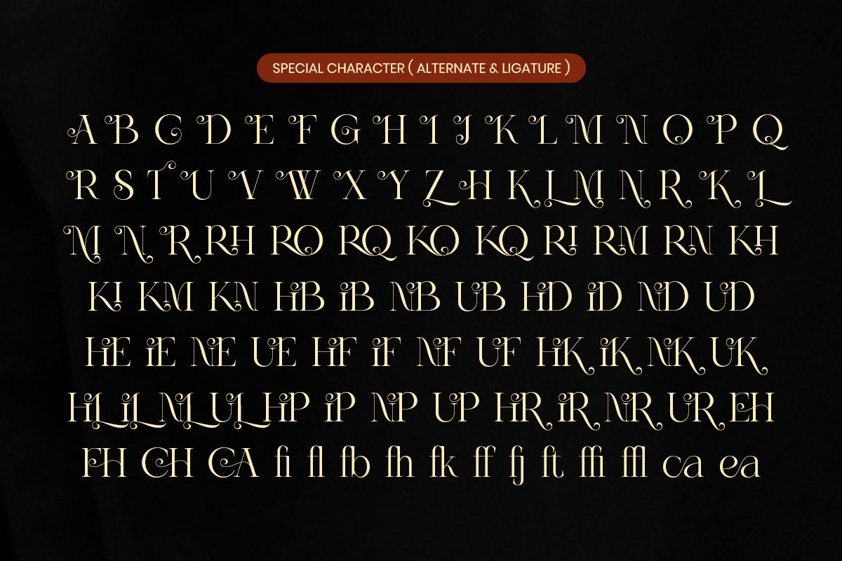Lenkiro - Luxury Elegant Swash Serif, a Serif Font by Qweera Studio (Photo 11 of 12)