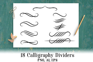 18 Calligraphy Dividers