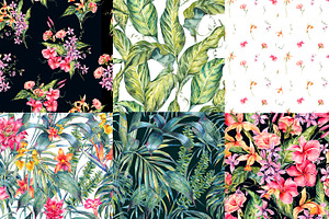 Summer Tropical Floral Pattern