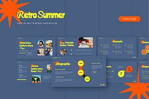 Retro Summer - Google Slide, a Presentation Template by AQR Studio