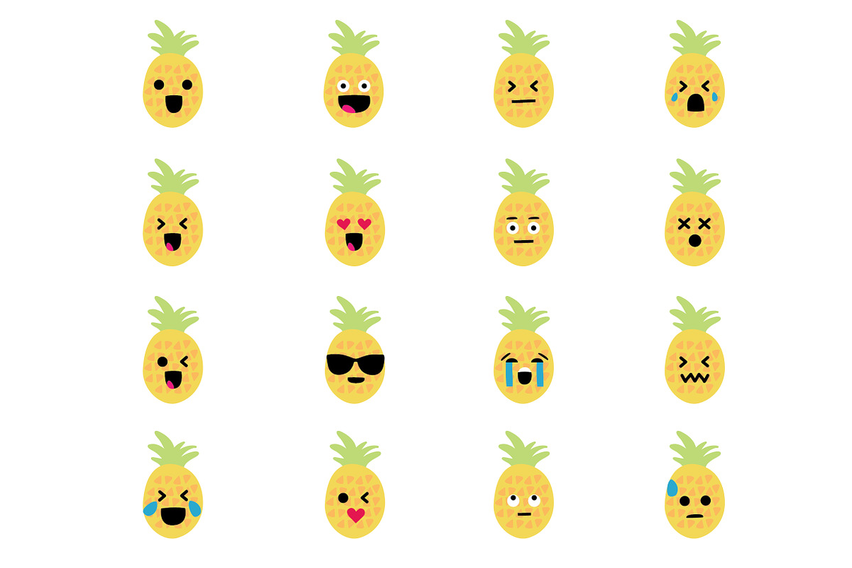 Pineapple Emojis, an Emoji Icon by Kanga & Moose (Photo 3 of 4)