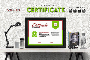 Best Multipurpose Certificate Vol 10