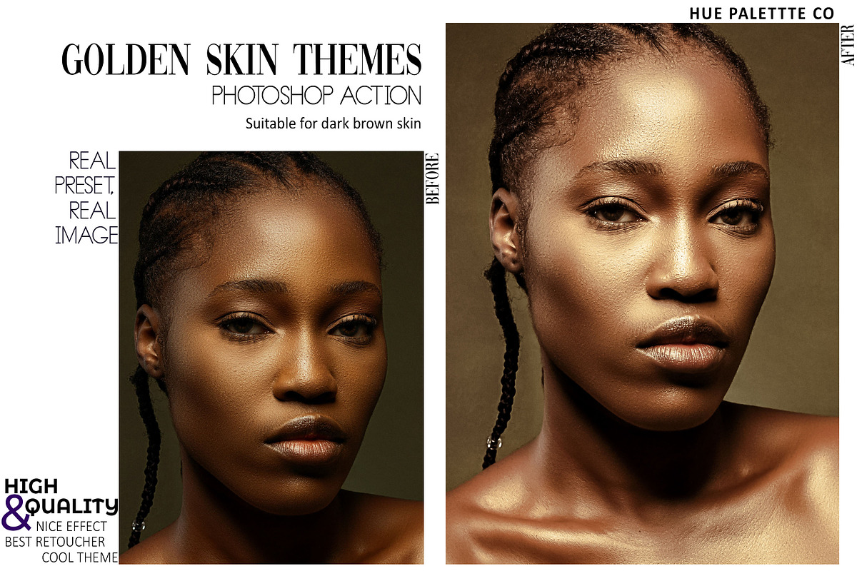 32 Melanin Touches Photoshop Actions, an Action Add-On by Hue Palettte Studio (Photo 2 of 10)