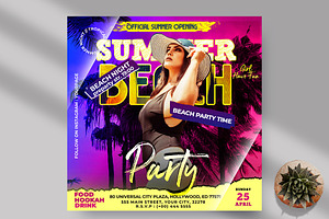 Summer Beach Instagram Banner PSD