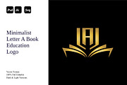 Letter A Book Education Logo, a Branding & Logo Template by Luxury Logos (Thumbnail 1 of 4)
