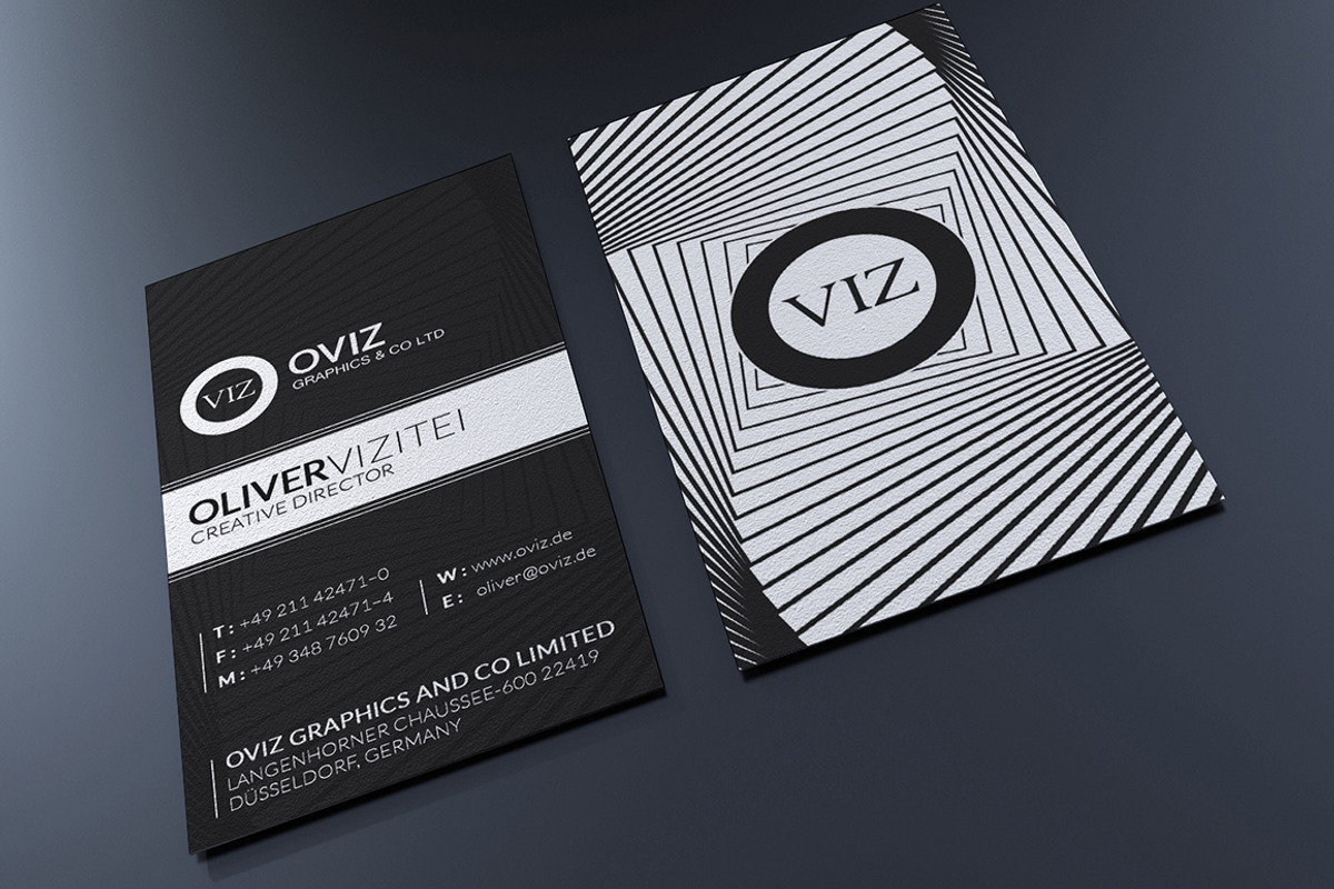 Modern Black And White Business Card, a Business Card Template by Marvel (Photo 4 of 4)