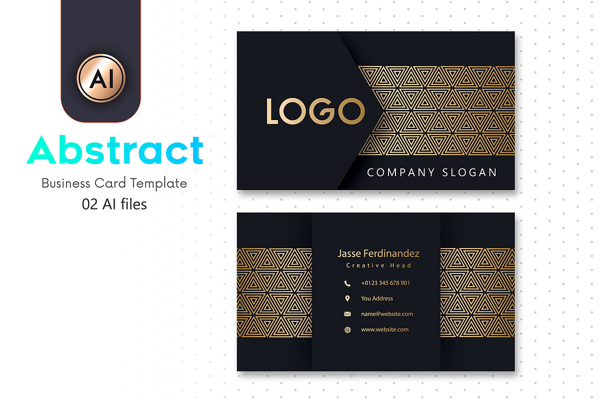 Abstract Business Card Template - 20, a Business Card Template by M6 Gallery