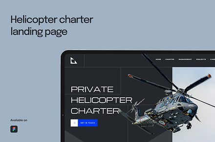 Helicopter Figma Landing Page