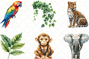 Jungle Adventure Clipart Bundle, an Illustration by Black Bird Studio (Thumbnail 3 of 6)