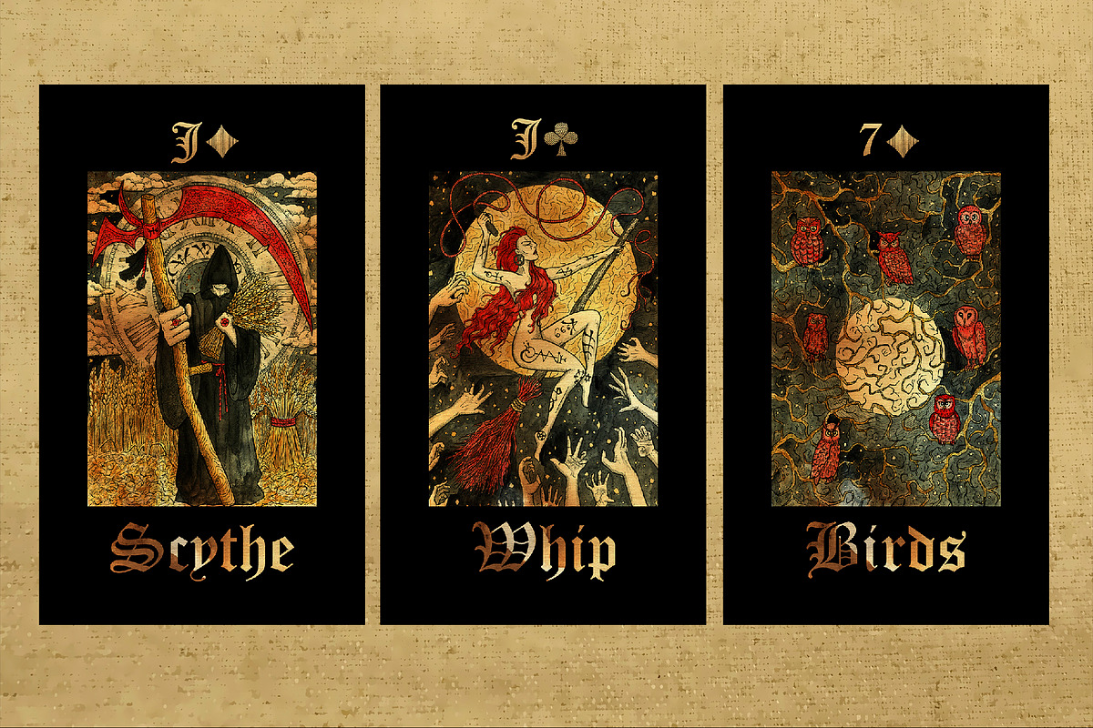 Gothic Mysteries Lenormand colorful, a Decorative Illustration by Samiramay (Photo 5 of 13)