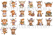 20 Christmas Highland Cow Clipart, an Animal Illustration by Pati Charm Studio (Thumbnail 2 of 8)