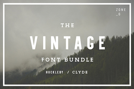 The Vintage Font Bundle, a Slab Serif Font by Zone 6