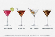 Watercolor Cocktail Illustrations, a Food Illustration by Jeanette Pidi Design (Thumbnail 2 of 5)