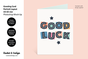 US A2 Greeting Card Photoshop Mockup, a Product Mockup by Rocket & Indigo