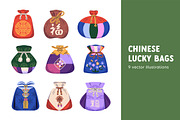 Lucky bags for Chinese holiday set, an Object Illustration by Good Studio (Thumbnail 1 of 6)