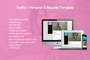 Swiftly - Personal and Resume Templa, a Bootstrap Template by Pichforest Studio (Thumbnail 1 of 2)