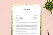Water Color CV-Resume Tempalate *C, a Resume Template by Showy68 Template (Thumbnail 2 of 3)
