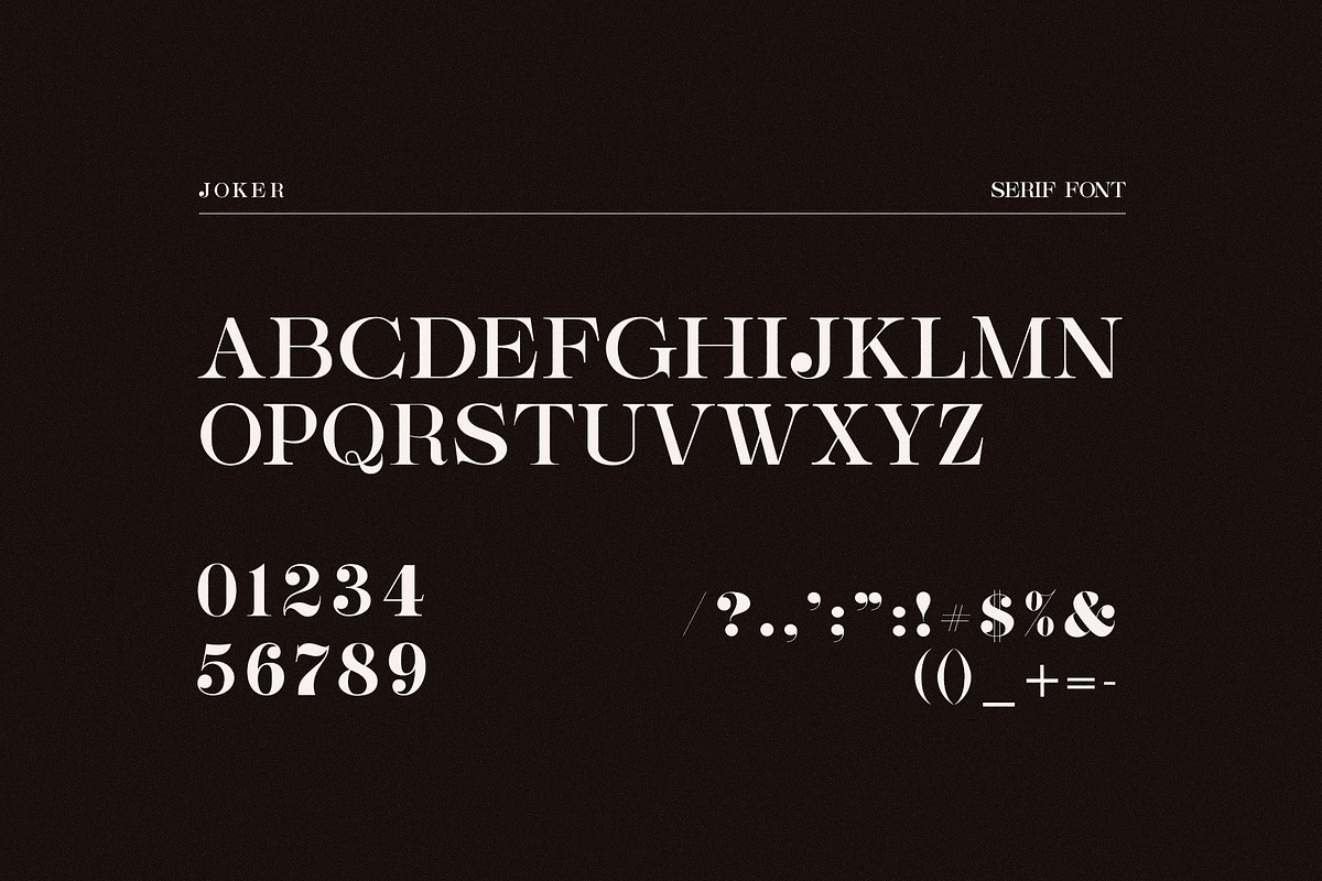 Joker Elegant Serif Font Typeface, a Serif Font by Perfectype (Photo 6 of 6)