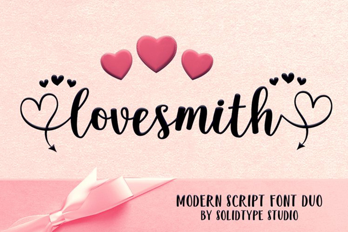 Lovesmith Font Duo, a Script Font by Solidtype (Photo 1 of 7)