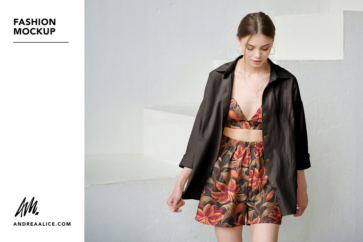 Women's Fashion Mockup Full Outfit, a Shirt Mockup by Andrea Muller (Photo 6 of 7)